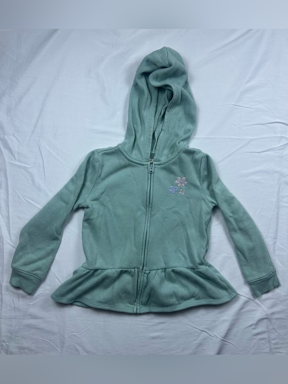 OshKosh B'gosh Pastel Green Baby Embroidered Peplum Jacket Girls 5T